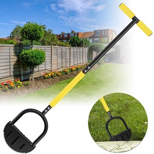 Half Moon Garden Edging Spade Hand Serrated Step <b>Lawn</b> Edger Tool with Grade Handle for Yard <b>Lawn</b> <b>Edge</b> Trimming - Product Image 6