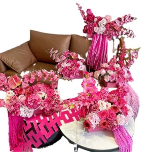 Artificial Flowers Wedding Room Decoration Set Silk Flower Arrangement For Bridal Home Decor - Product Image 5