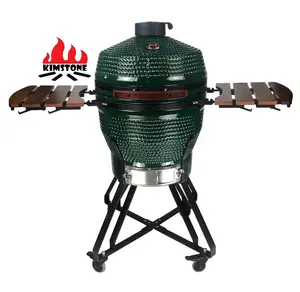 KIMSTONE 24 polegada Chinês Ferro Fundido Churrasqueiras Restaurante Donut Kamado 16 Ovo De Cerâmica Bbq Shawarma Griller Máquina