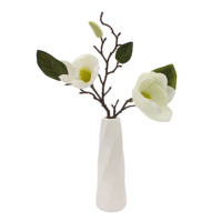 Untuk Bunga Mawar dan Calla Lily Plastik Buatan Berkualitas Tinggi Simulasi Tinggi Dekorasi Rumah Pernikahan Desktop Evergreen