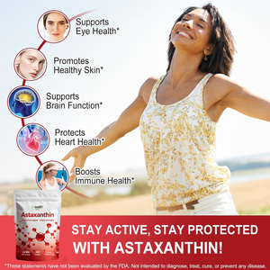 Astaxanthine en gélules molles 6mg 12mg Fabricant OEM de produits nutraceutiques Antioxydant Santé des yeux, de la peau, des articulations et cardiovasculaire Vente en gros GMP - Product Image 4