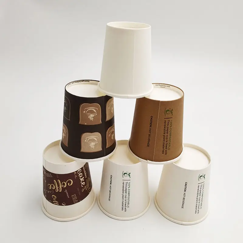 Kingwin tazze da caffè in PLA biodegradabili usa e getta usa e getta Eco Friendly in stock biodegradabili, materiali riciclati carta Glassine