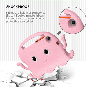 Schiuma morbida antiurto con manico tracolla slot per matita EVA tablet <span class=keywords><strong>cover</strong></span> bambini simpatico cartone animato polpo per <span class=keywords><strong>Samsung</strong></span> <span class=keywords><strong>A7</strong></span> <span class=keywords><strong>Lite</strong></span> T220 - Product Image 4