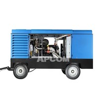 Compresseur d'air portable diesel à vis 1000 CFM 9 bars, unité de compression d'air entraînée par moteur pour l'exploitation minière