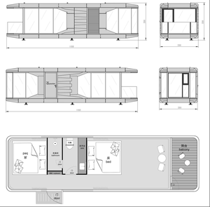 Современная 40ft сборная модульная домашняя капсула 2 спальни Casa paccula Domo капсула вилла для улицы - Product Image 5