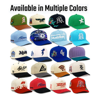 Gorras Heycap sin estructura tipo A-frame, OEM ODM, de 5 paneles, bicolor, con letras personalizadas, logo bordado 3D, gorras de béisbol de algodón para hombre