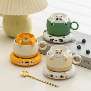 <span class=keywords><strong>Tazza</strong></span> in Ceramica per Acqua e Tè, Design Creativo Minimalista Cinese, Motivi Panda, Gatto Portafortuna, <span class=keywords><strong>Cane</strong></span>, <span class=keywords><strong>Tazza</strong></span> <span class=keywords><strong>da</strong></span> Caffè - Product Image 1