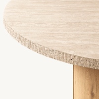 Meubles de restaurant de luxe modernes, table ronde en bois avec base en piédestal
