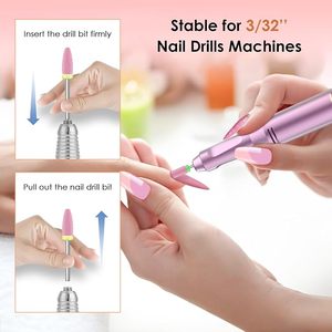 10 embouts de perceuse à ongles en céramique rose - Embouts professionnels de sécurité pour techniciens ongulaires - Product Image 6