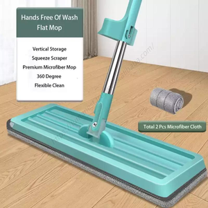 Mopa de Microfibra Plegable Plana para Limpieza de Pisos, Venta al Por Mayor - Product Image 1