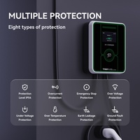 Nouveau chargeur EV domestique et public Tpson à double prise contrôlé par application, monophasé, 7kW/11kW/22kW 32A, mural, prise Type 2/GBT, IP65