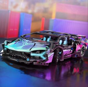 Cyberpunk Rambo Racing Car Building <b>Blocks</b> Plastic Indoor Use Children's Educational Small Particle Toy for 0-24 Months - Product Image 2