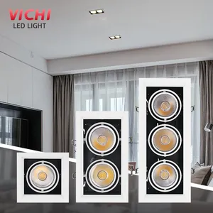 Vichi-Lámpara empotrada de doble cabezal para el techo, luz descendente con chips LED de alta calidad con temperaturas de varios colores