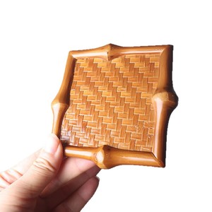Bamboo Tea Tray Square Insulation Mat Traditional Chinese Style Tea Set Accessory - Product Image 5