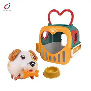 Chengji pet carrier play set di ruolo per bambini gioco di alimentazione simulata gioco di plastica elettrico per cani giocattolo per finta serie di gioco pet