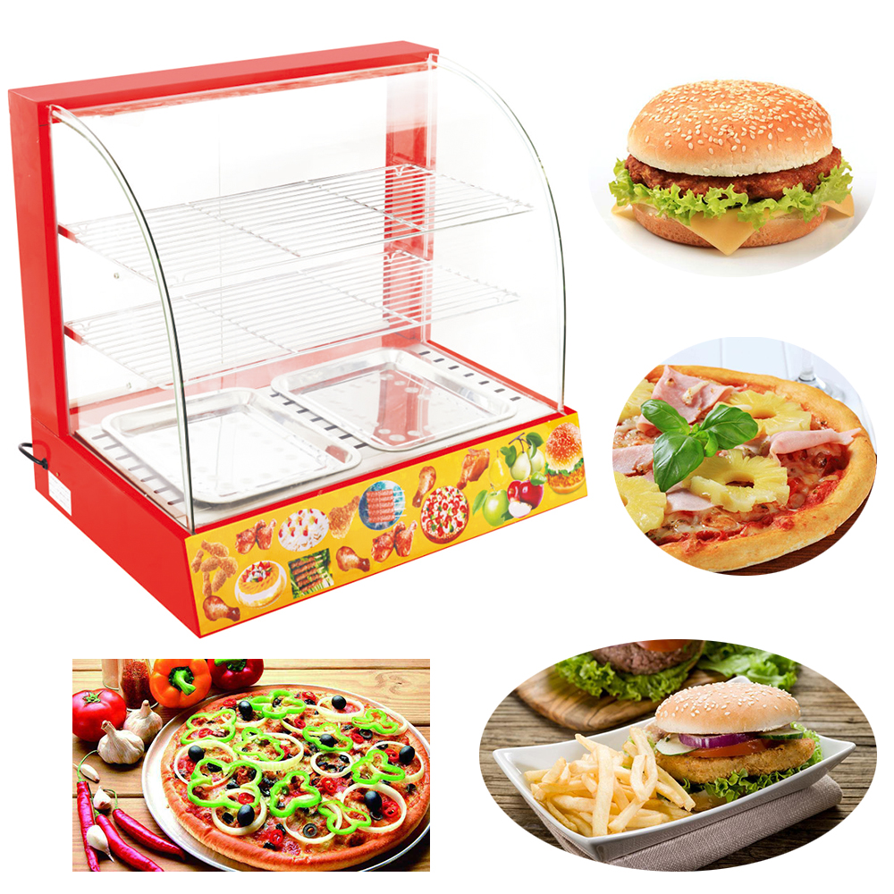 Double Warming System Electric Food Warmer Display Showcase Food Heater