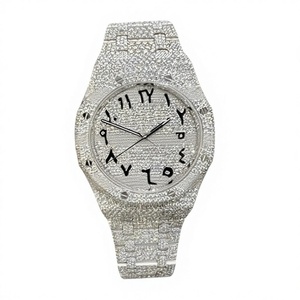 Reloj de Acero Inoxidable con Diamantes Moissanite VVS, Estilo Iced Out, para Hombre, Reloj de Pulsera de Lujo, Joyería Hip Hop, Resistente al Agua 10 Bar - Product Image 1