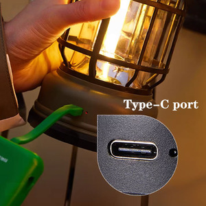 Lampe de camping LED portable rechargeable, résistante aux intempéries, étanche, lumière jaune, durée de vie de 5000 heures, réglable pour la randonnée en plein air - Product Image 6