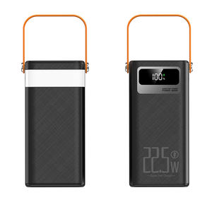 พาวเวอร์แบงค์แบบพกพา 22.5W ชาร์จเร็ว ความจุ 60000mAh ดีไซน์บางเฉียบ พร้อมหน้าจอ LED และสายชาร์จในตัว เหมาะสำหรับการเดินทาง - Product Image 1