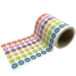 הדפסת קבוע דבק עגול תווית רול ברור גודל מספר מדבקות עבור בגדים - Product Image 3