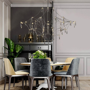 Plafonnier LED suspendu en cristal, style italien, luminaire de plafond de luxe, nouveau modèle - Product Image 3