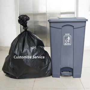 Bolsas de basura grandes negras ecológicas de alta resistencia, 55-60 galones, basura de jardín de plástico, revestimiento de basura, bolsas de plástico de 25kg - Product Image 1