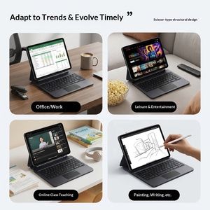 Clavier pour tablette facile à utiliser avec étui magnétique, clavier mécanique sans fil à ciseaux et pavé tactile pour iPad - Product Image 4