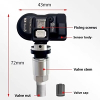 Capteur universel Autel MX 433/315MHz 2 en 1 TPMS Système de surveillance de pression des pneus Outil de réparation automobile