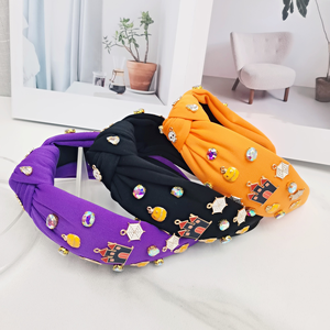 ربطات رأس للبيع بالجملة في الهالوين إكسسوارات شعر الخفافيش الأبيض والأسود الإبداعية شخصية النمط الداكن لعطلة الحفلات - Product Image 3