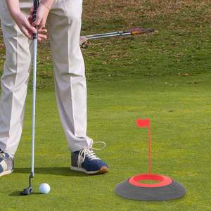 Coupelle de putting de golf de haute qualité pour entraînement, aide à l'entraînement de golf, pour putting green intérieur/extérieur, avec drapeau - Product Image 6
