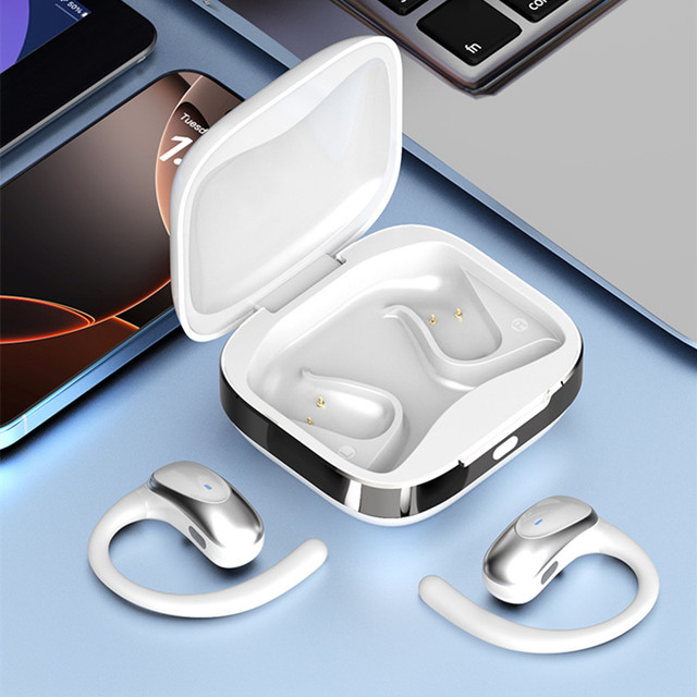 Lonvel Wireless Earbuds TWS BT V5.4 Earhook Headphone Comfortable Wear Noise Reduction Waterproof Sport Earphone for Phone