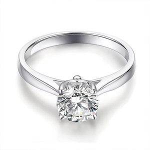 Anillo <span class=keywords><strong>de</strong></span> Compromiso y Matrimonio <span class=keywords><strong>de</strong></span> Plata <span class=keywords><strong>de</strong></span> Ley 925 con Moissanita, Joyería <span class=keywords><strong>de</strong></span> Lujo al por Mayor - Product Image 4