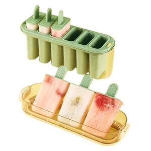 Moldes para helados de grado alimenticio de 6 cavidades, molde para helados DIY para niños y adultos, moldes reutilizables para helados congelados para fiestas, yogur y jugo. - Product Image 1