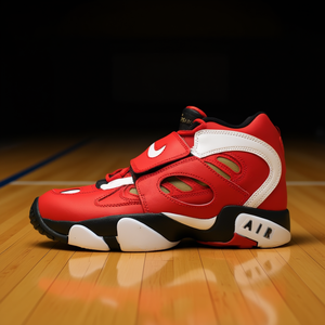 Chaussures de basket-ball Nike Air Diamond Turf 2 Mid Top rouge blanc unisexe - Product Image 2