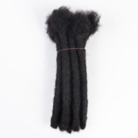 1.5CM 100% cheveux humains Dreads Extensions noir droit 1.5cm mèches serrures prêt à expédier