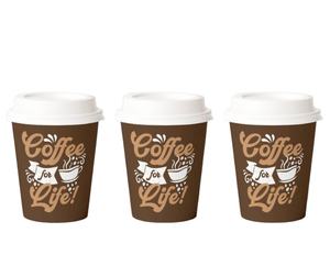 Bicchieri di Carta Monouso da 7 OZ con Coperchi Antisgocciolamento per Cioccolata Calda e Forniture per <span class=keywords><strong>Bar</strong></span> - Product Image 2