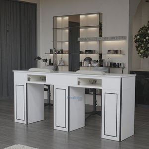 Muebles de salón modernos Mesa de manicura de madera profesional con cajones de aspiradora - Product Image 1