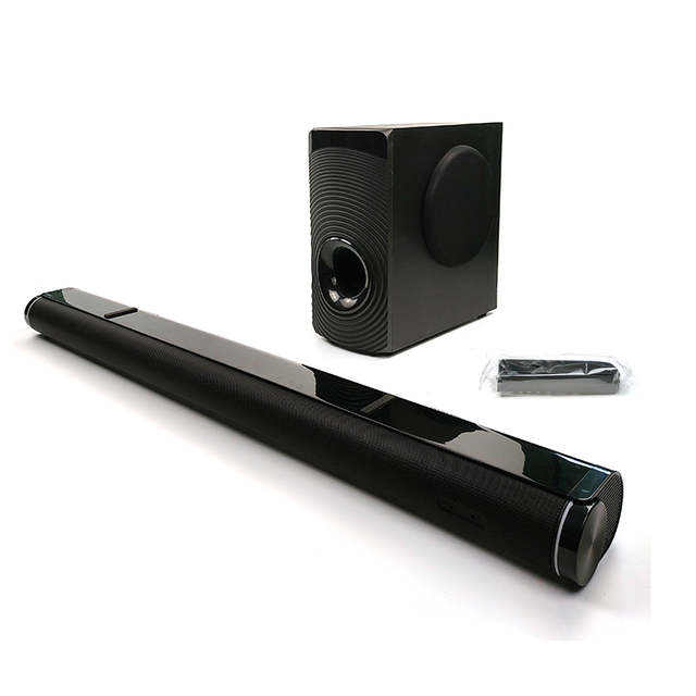 Sound Bar Home Theater System 6.5" Speaker with Colorful Light Side Knob LoudspeakerAux/USB//LINE/Optical Coaxial Inputs
