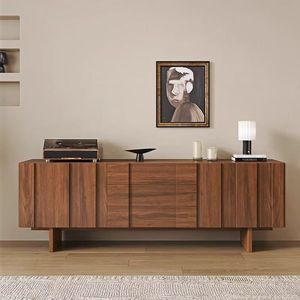 Mueble de TV de Madera Maciza Estilo Vintage, Mueble de Almacenamiento para Sala de Estar - Product Image 1