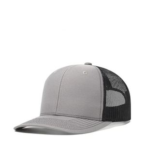 Gorra de Béisbol Personalizada con Parche de Cuero Bordado, Gorra Trucker de 6 Paneles con Visera Curva y Cierre a Presión - Product Image 1