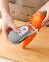 Hete Aanbieding: 3-in-1 Draagbare Fruit- en Komkommer Schiller, Buiten te Gebruiken Draagbare Groenteschiller en Schilmesje