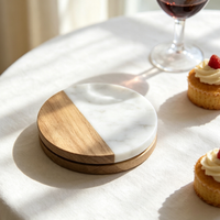 Sous-verres en marbre moderne personnalisés, écologiques, pour la cuisine, la maison, les mariages