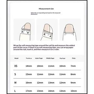 Parches de Uñas de Resina de Estilo Punk de Lujo, Cobertura Completa, Desmontables y Usables, Forma de Almendra, para Uso en Discotecas - Product Image 6
