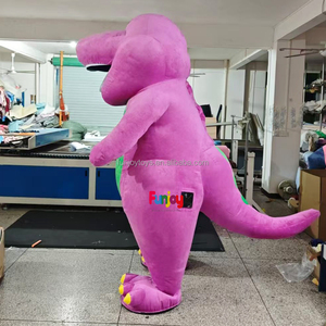 Disfraz Inflable de <span class=keywords><strong>Barney</strong></span> Rosa Oscuro, Traje de Peluche de <span class=keywords><strong>Dinosaurio</strong></span> Unisex para Cosplay, Carnaval, Halloween, Fiestas y Eventos - Product Image 5