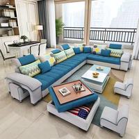 Exportiert in Mehr als 50 Länder: U-förmiges Freizeit-Liegesofa BTFS003 mit Stoffoberfläche, Schwammkissen und Holzrahmen für Zuhause oder Hotel