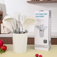 Manjia Antidérapant Gros Grand Résistant À La Chaleur Chef Cuisine Ustensiles De Cuisine Ensemble No Stick Pot Silicone Ustensiles De Cuisine Ensemble