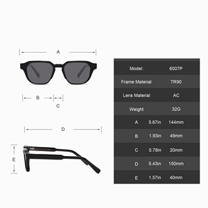 CONCHEN Luxury Retro TR90 CP Women Sun Glasses High Quality Unisex Custom Logo Polarized Acetate Sunglasses for Men - Product Image 5