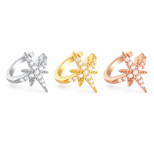 Orecchino a Stella a Otto Punte per Donne Senza Piercing, Gioiello di Moda Trendy - Product Image 1