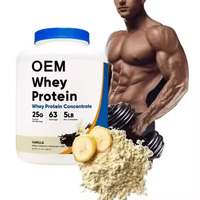 Poudre de protéines de lactosérum personnalisée, riche en protéines et faible en glucides, pour la remise en forme et le bien-être des adultes, certifiée Halal, favorisant la croissance musculaire, sans gluten