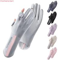 Dropshipping Shopify Fulfillment Agent 2025 Gants de protection solaire élastiques respirants en soie de glace UV pour la conduite